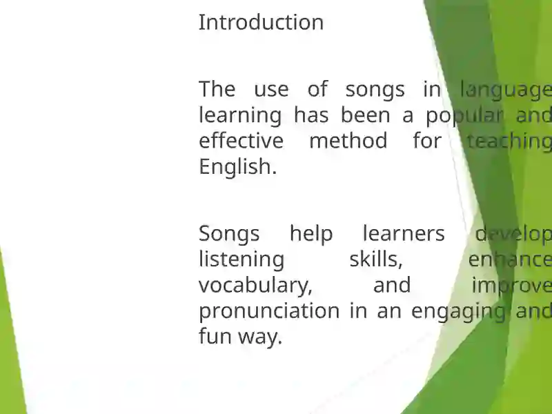 Methods of English Teaching on the Base of Songs