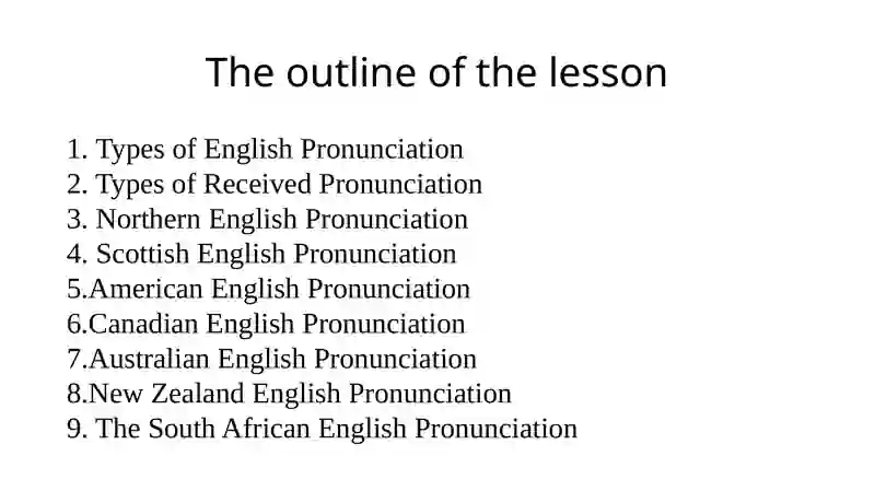 Types of English Pronunciation