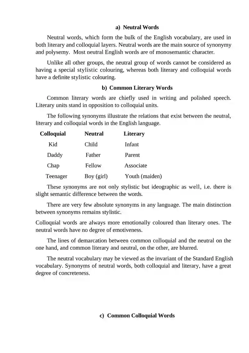 Lecture 4. General Consideration on the Classification of English ...