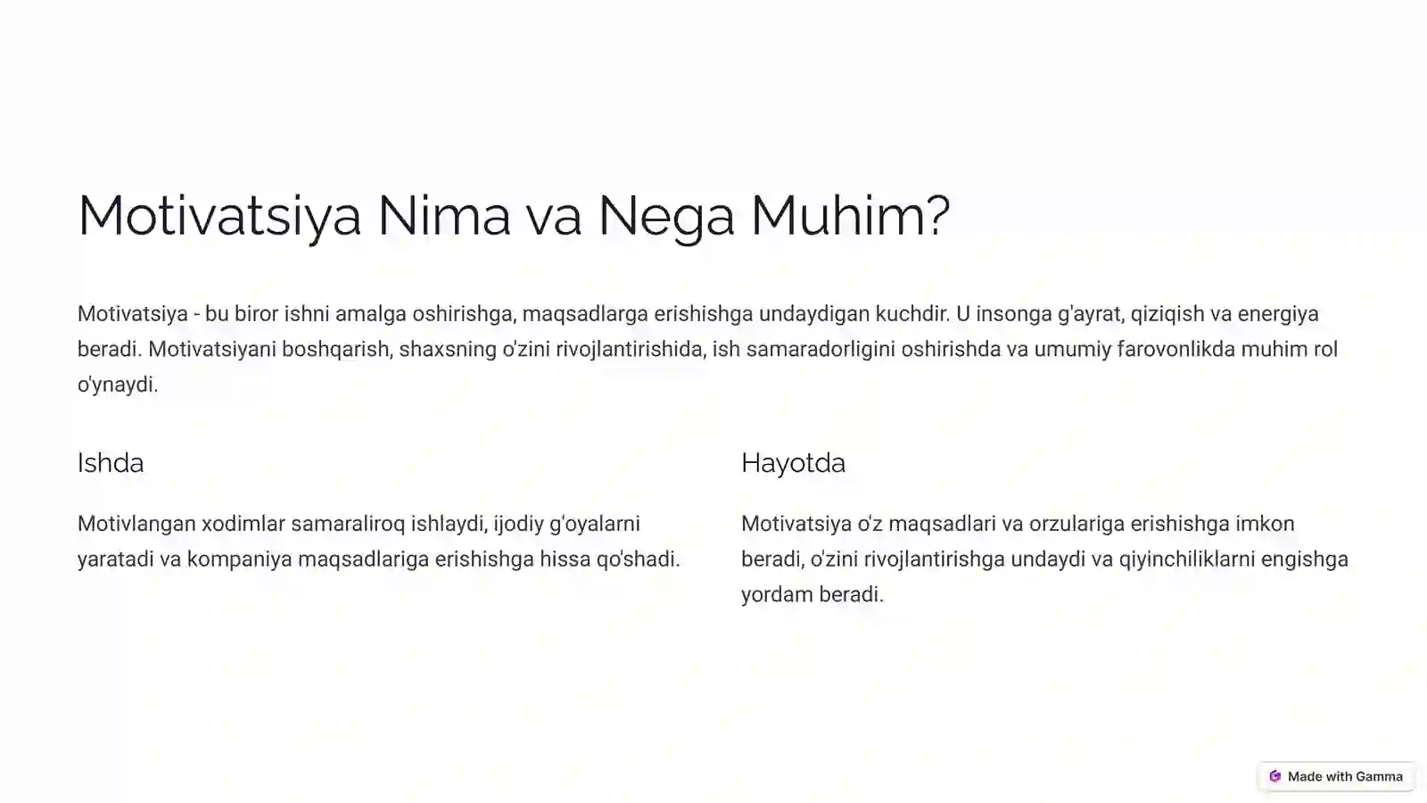 Motivatsiyani Boshqarish: Muvaffaqiyatning Kaliti