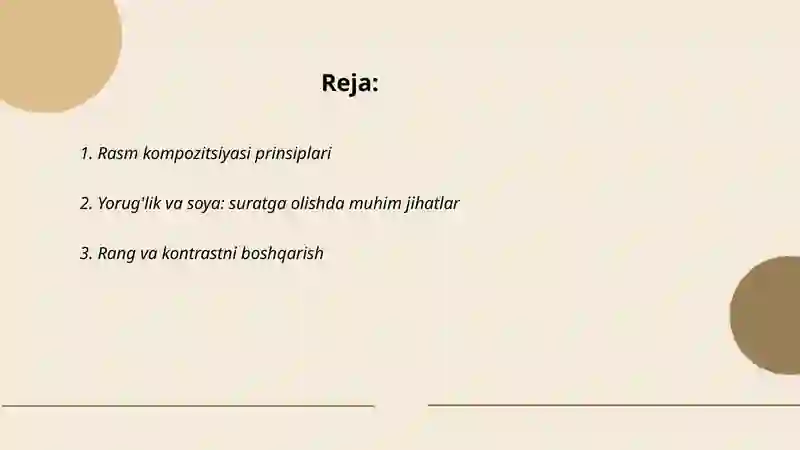 Rasm kompozitsiyasi prinsiplari