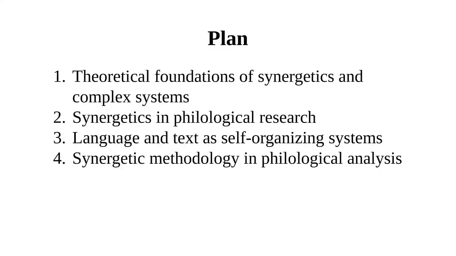 Theoretical Foundations of Synergetics and Complex Systems