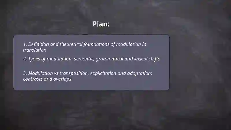 Modulation as the process of translation