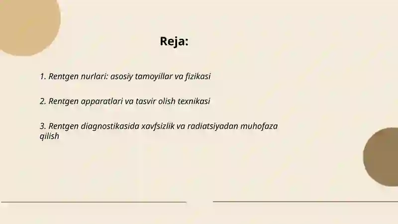 Rentgen va ultratovush diagnostikasi