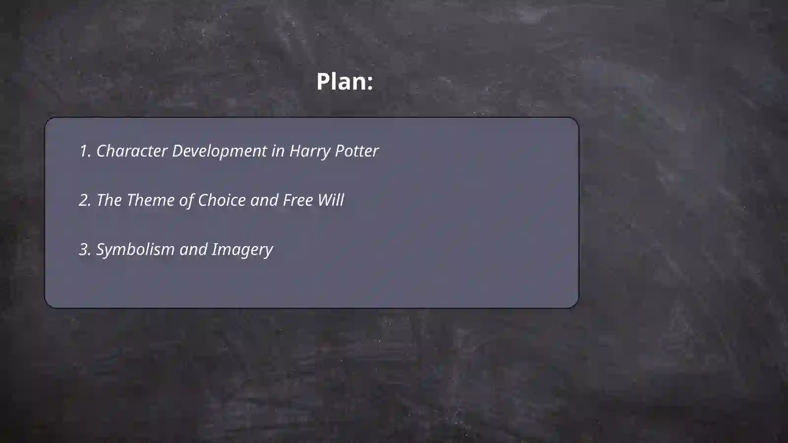 Analysis of Harry Potter book by J. Rowling