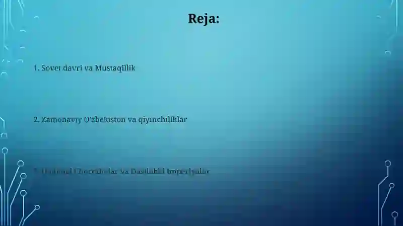 Suzish rivojlanish tarixi