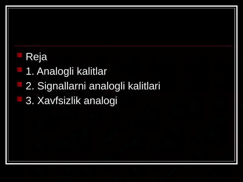 Analogli kalit