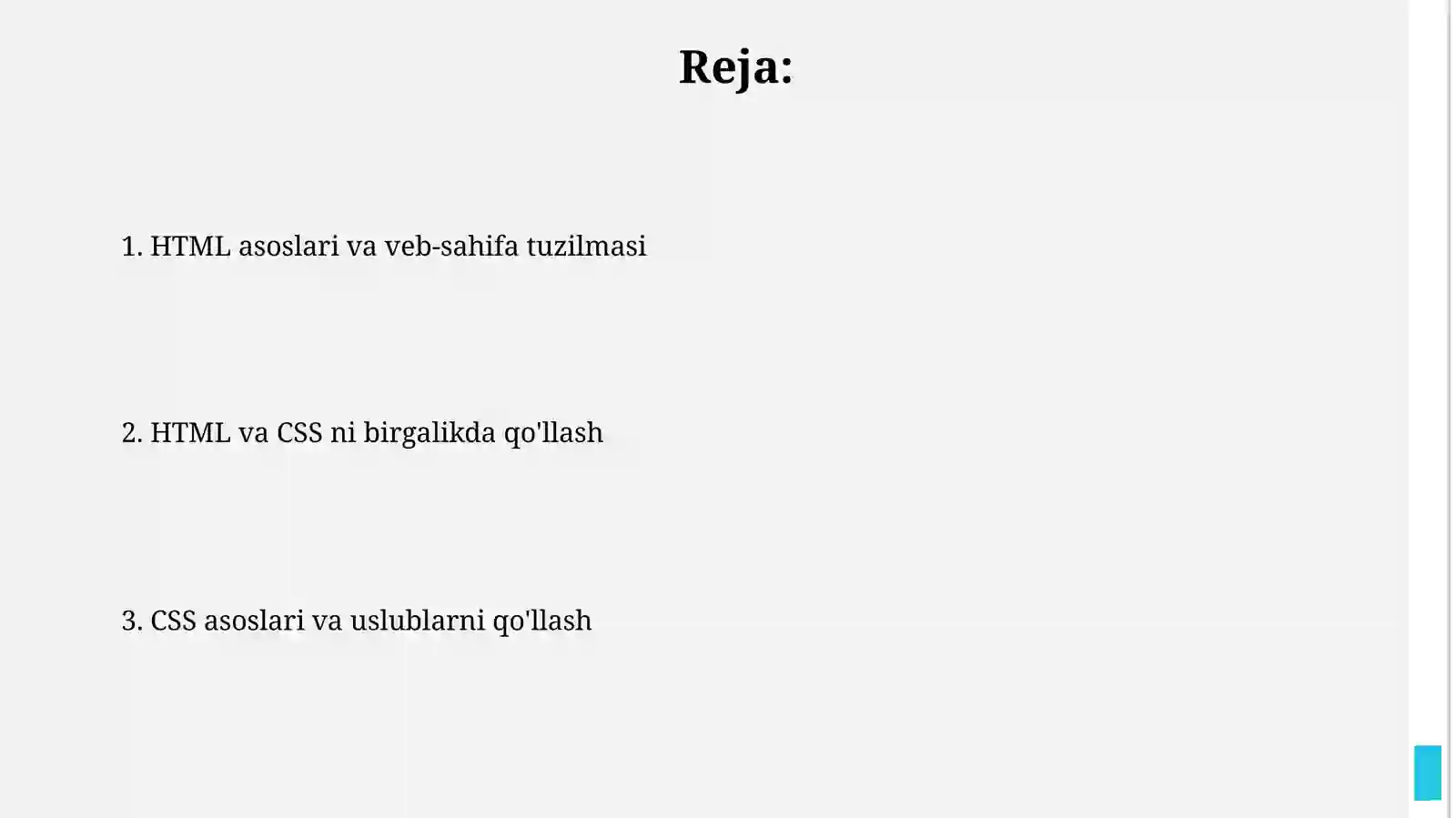 HTML va CSS texnologiyalari: web-sahifa tuzilishi va uslublarini yaratish