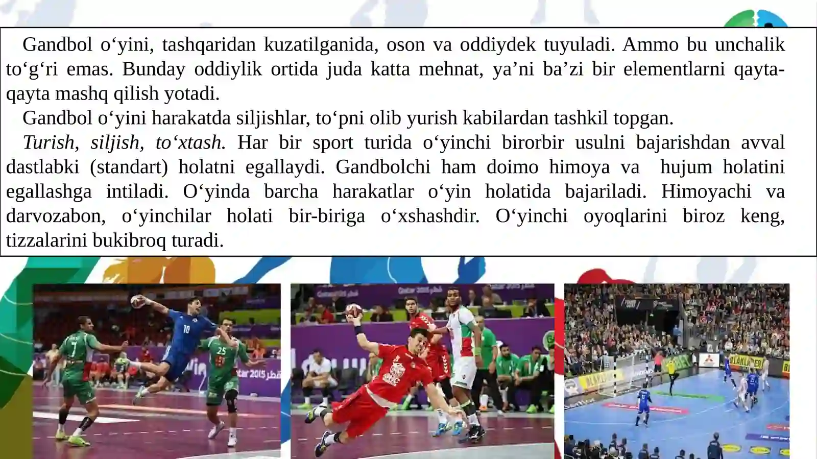 Gandbol o‘yinida jamoa bo‘lib hujum qilish taktikasi