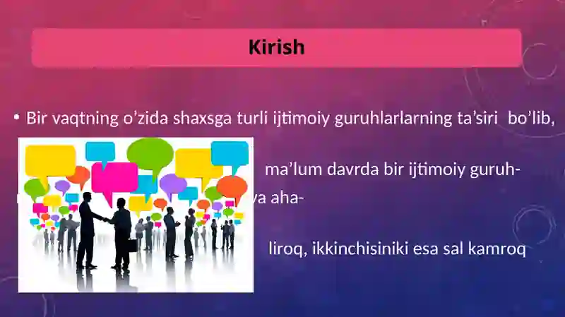 Jamoa va guruh tushunchasi