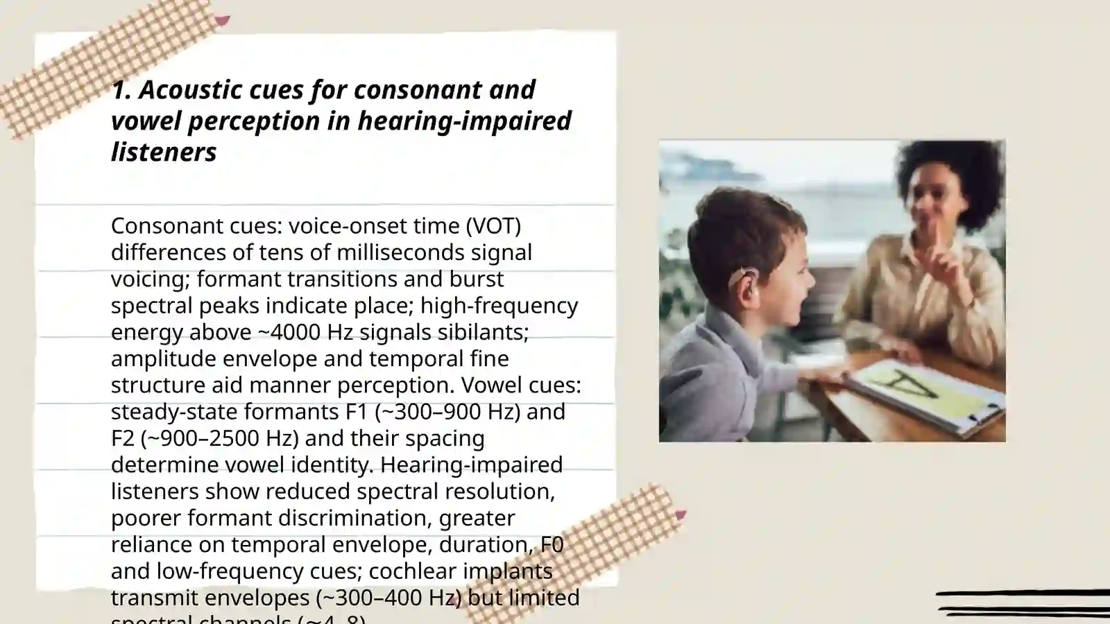Speech Perception and Production in Hearing-Impaired Individuals