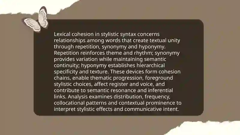 Lexico-syntactical syntactical devices (Blend of stylistic semantics ...