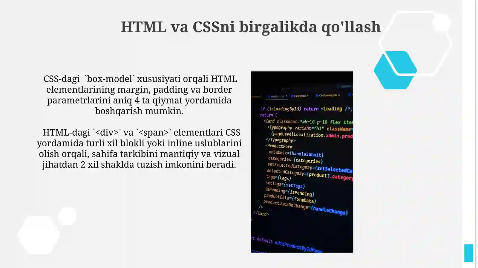 HTML va CSS texnologiyalari: web-sahifa tuzilishi va uslublarini yaratish