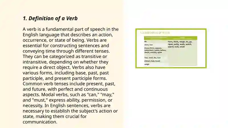The verb and its types structural semantic and functional types of verbs