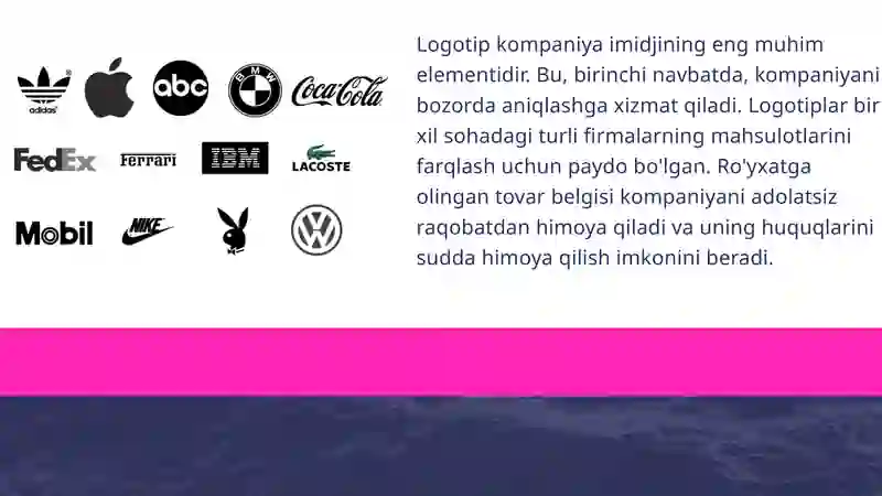 BRENDINGDA LOGOTIP, NEYMING, SLOGAN VA PERSONAJLAR