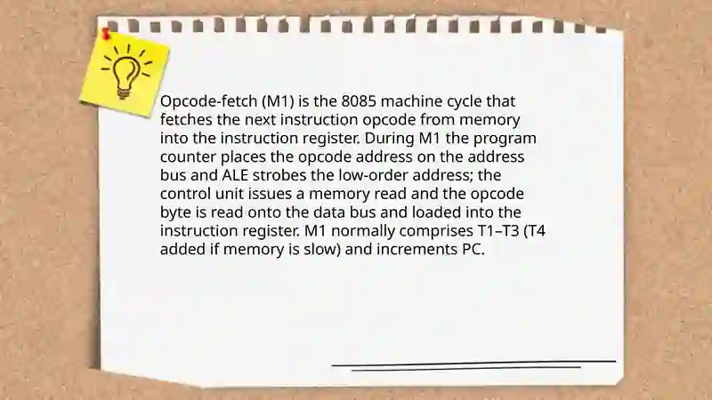 8085 Microprocessor Machine Cycle: Opcode Fetch