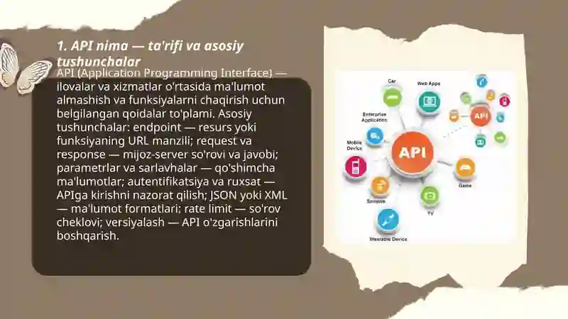 API nima va undan foydalanish