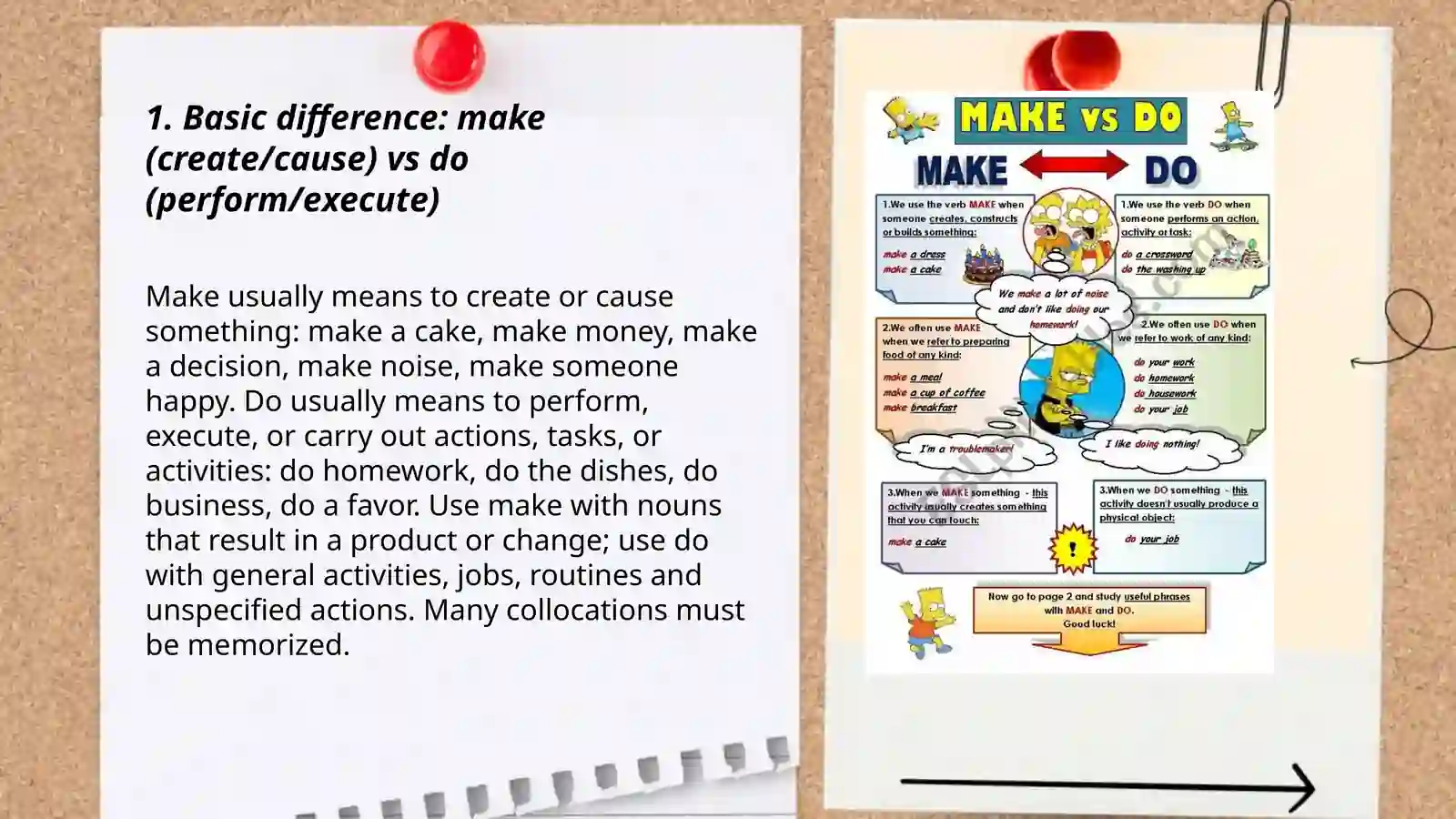 Understand and use make and do