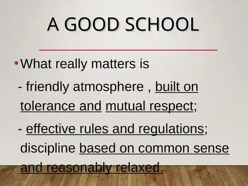 A GOOD SCHOOL