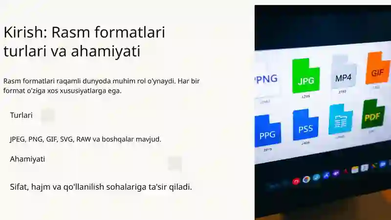 Rasm formatlarining solishtirilishi