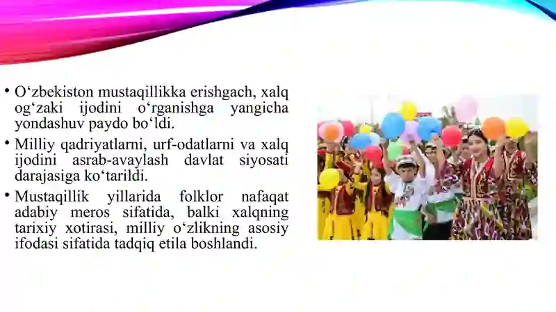 mustaqillik-davrida-o-zbek-folklorini-o-rganishning-yetakchi-masallari