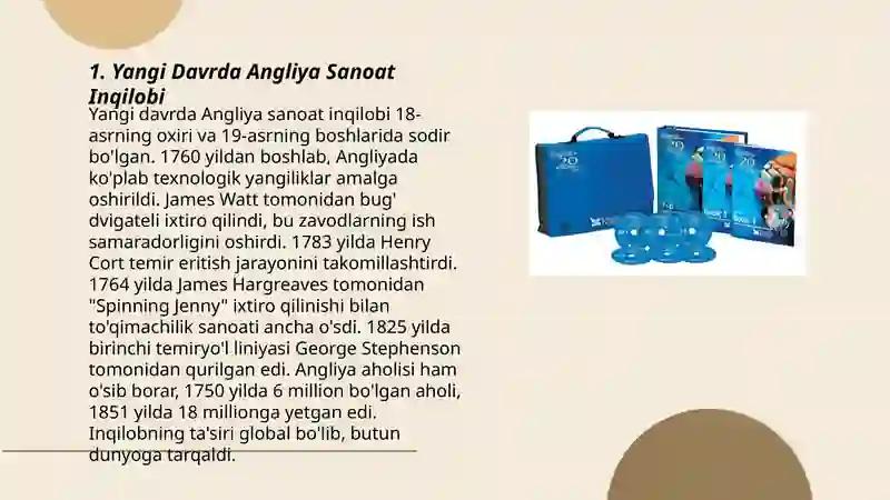 Yangi davrda Angliya davlatining rivojlanish xususiyatlari