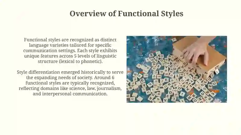 Functional Styles of the English Language