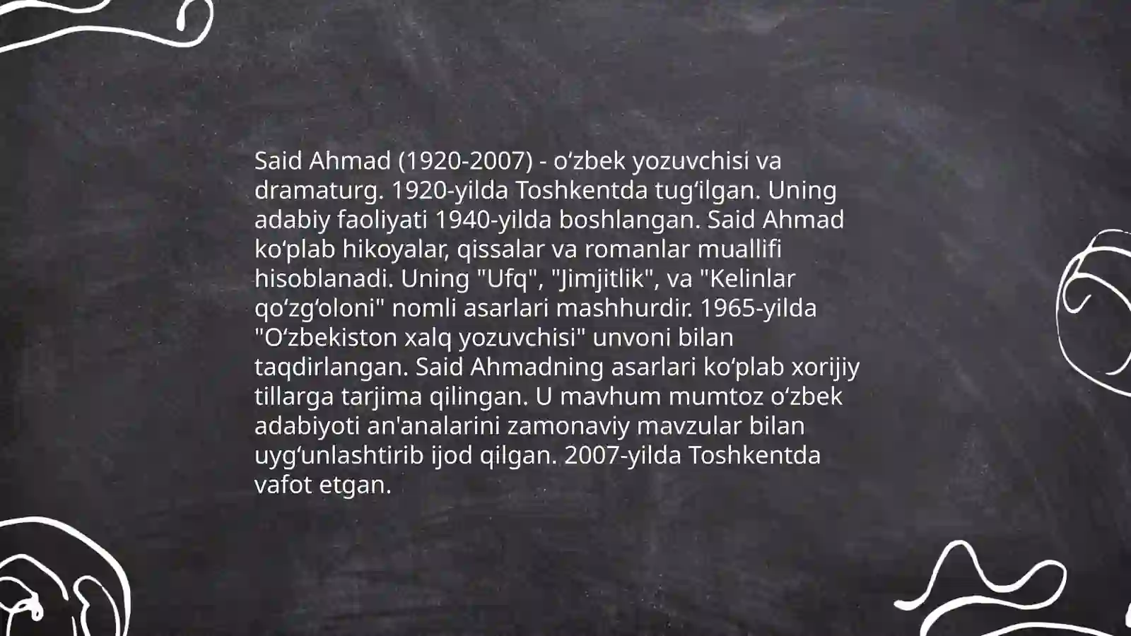 Said Ahmad qoplon hajviya hikoyasining uslubiy tahlili