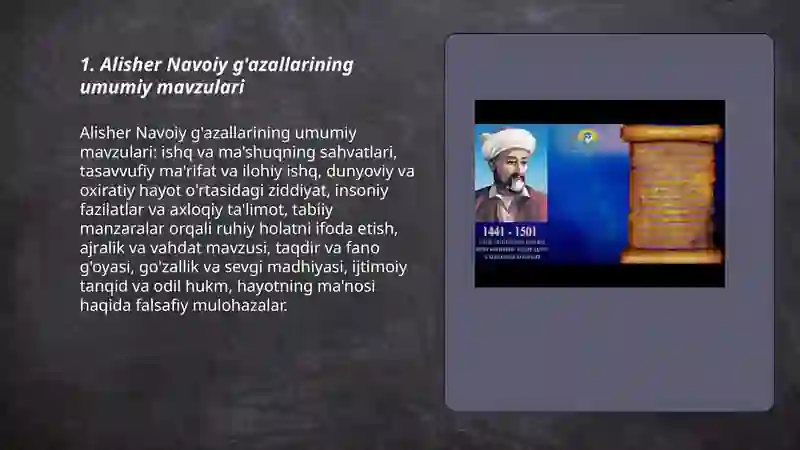 Alisher Navoiy g'azallari