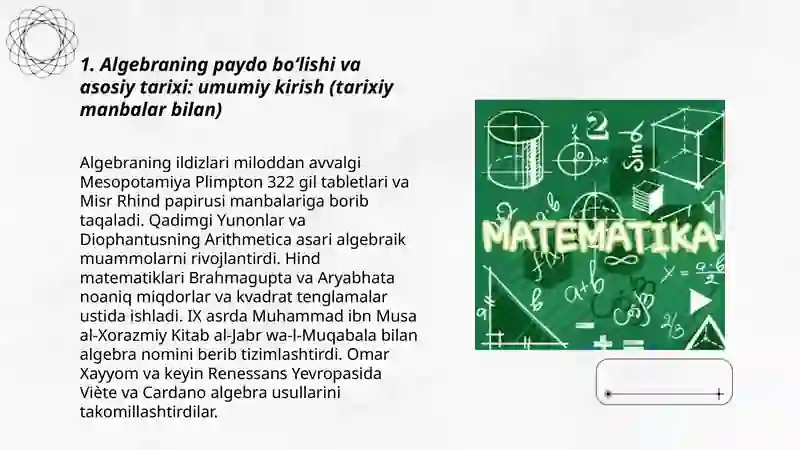 Algebra elementlari
