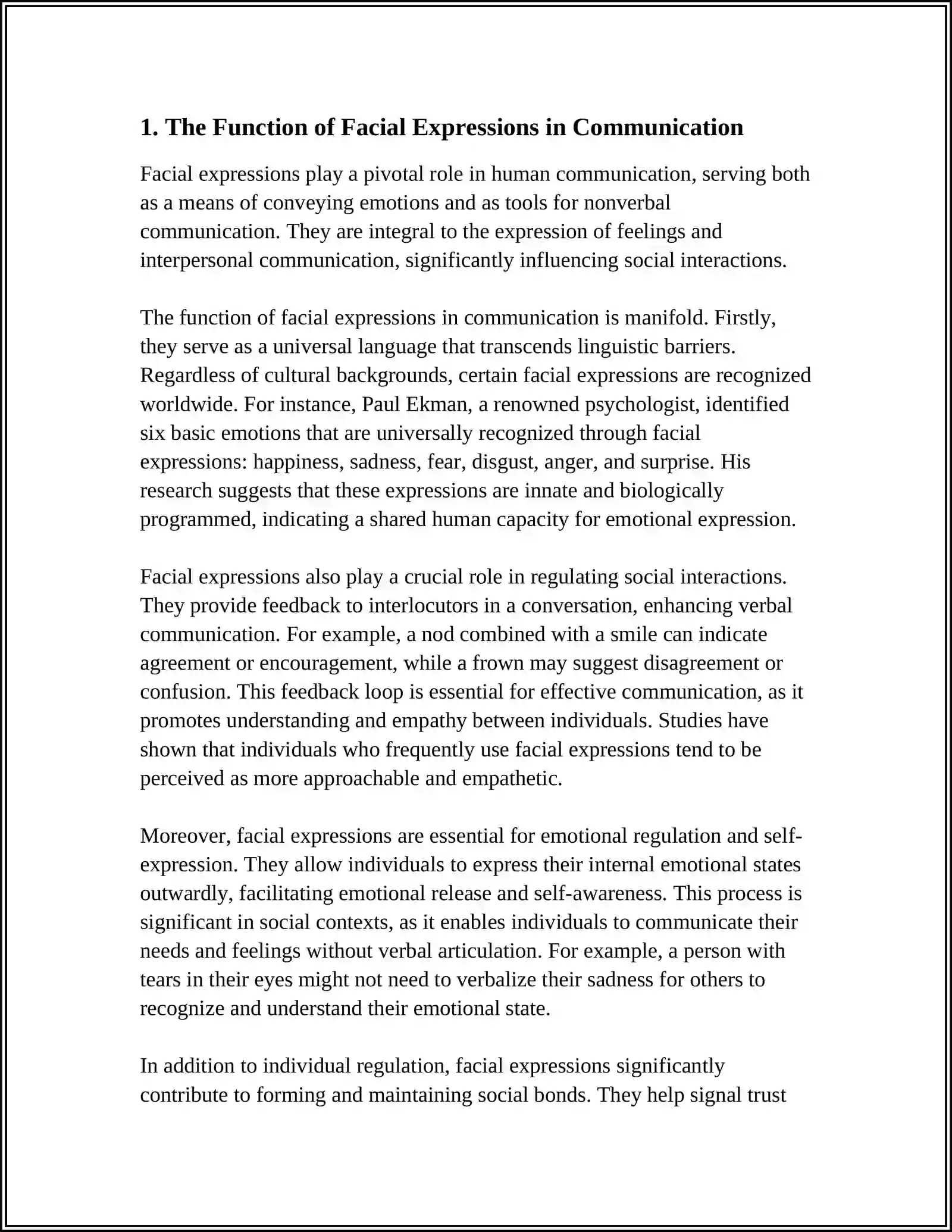 THE ROLE OF EXPRESSIONS IN LANGUAGE