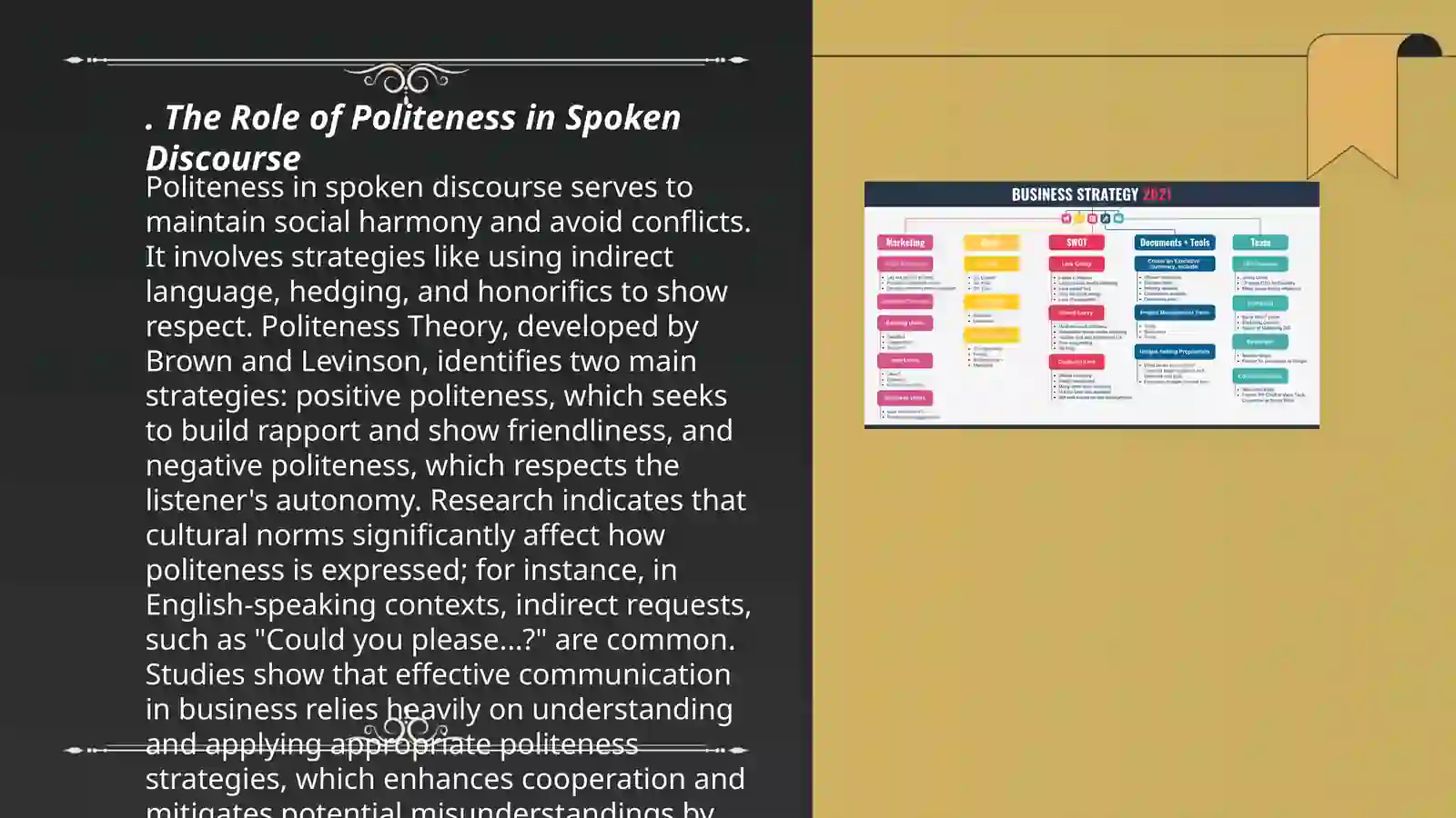 Conversational features of spoken discourse: pragmatic strategies ...
