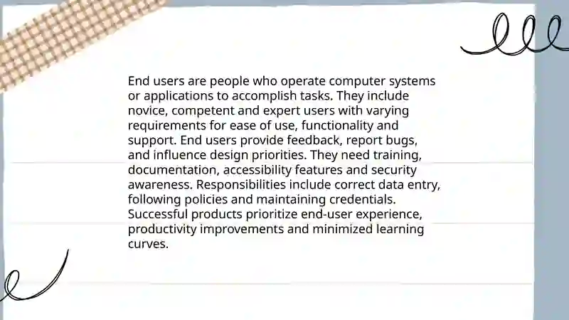 Computer Users and Their Roles
