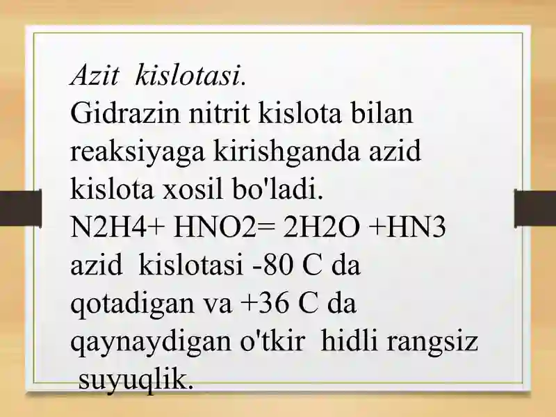 Azid kislotasi
