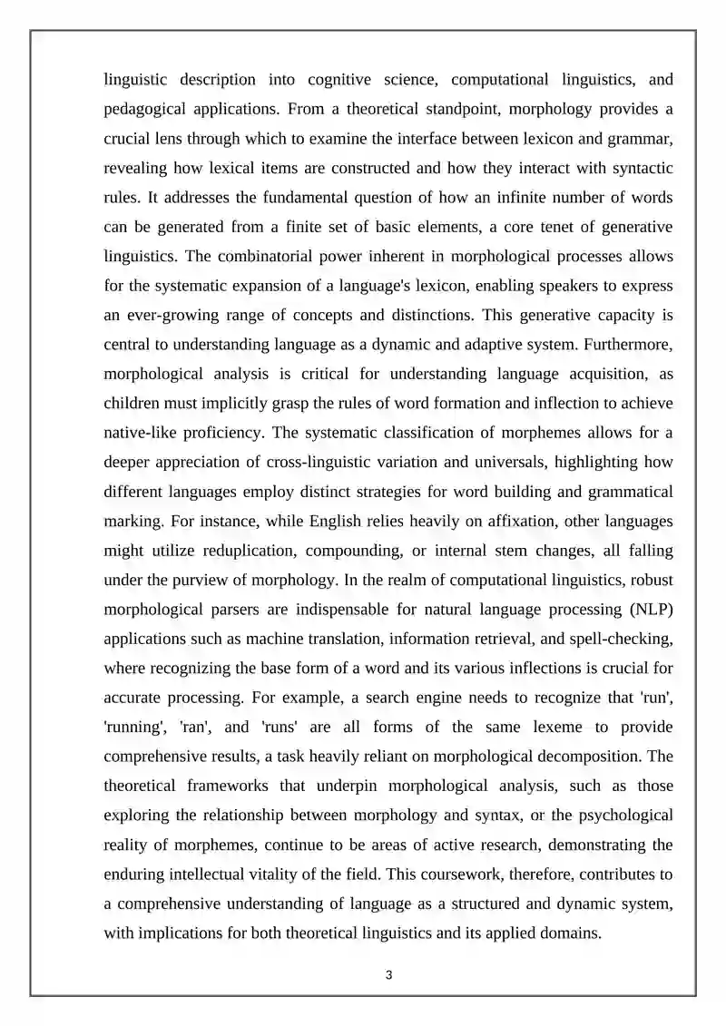 Morphological structure of the word: types and classes of morphemes