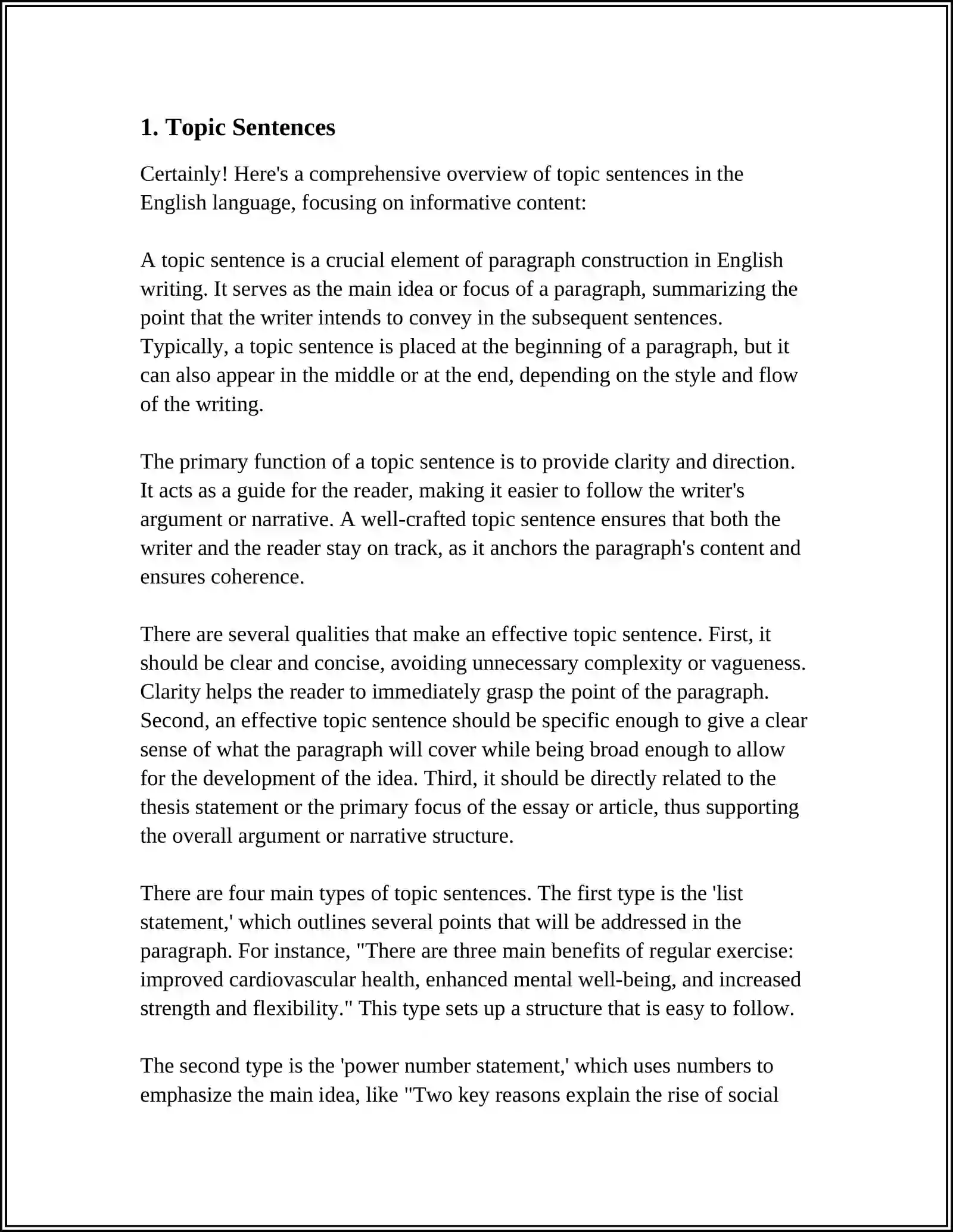 WRITING WELL-DEVELOPED PARAGRAPHS WITH SUPPORTING DETAILS