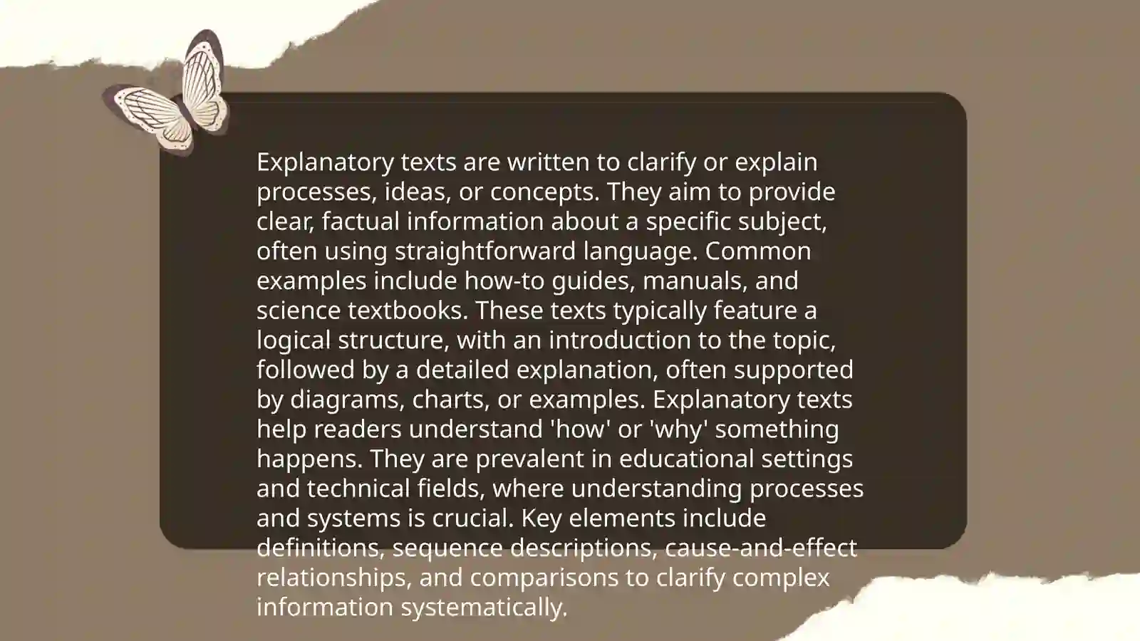 Factual text types: Explanatory texts. Skimming and Scanning