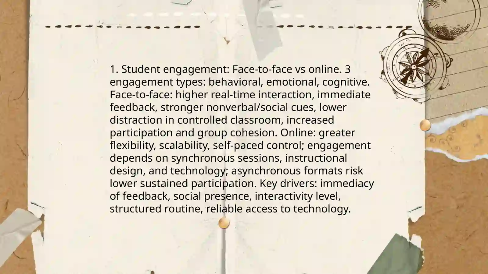 Face to face learning vs online learning