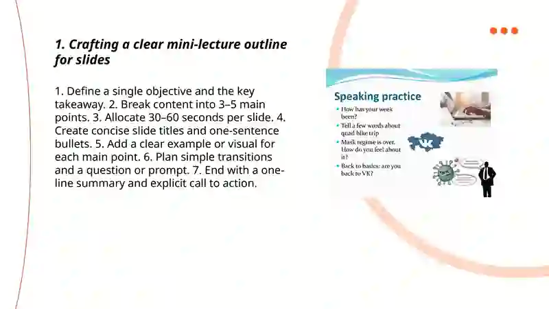 Speaking: Mini-Lecture with Slides