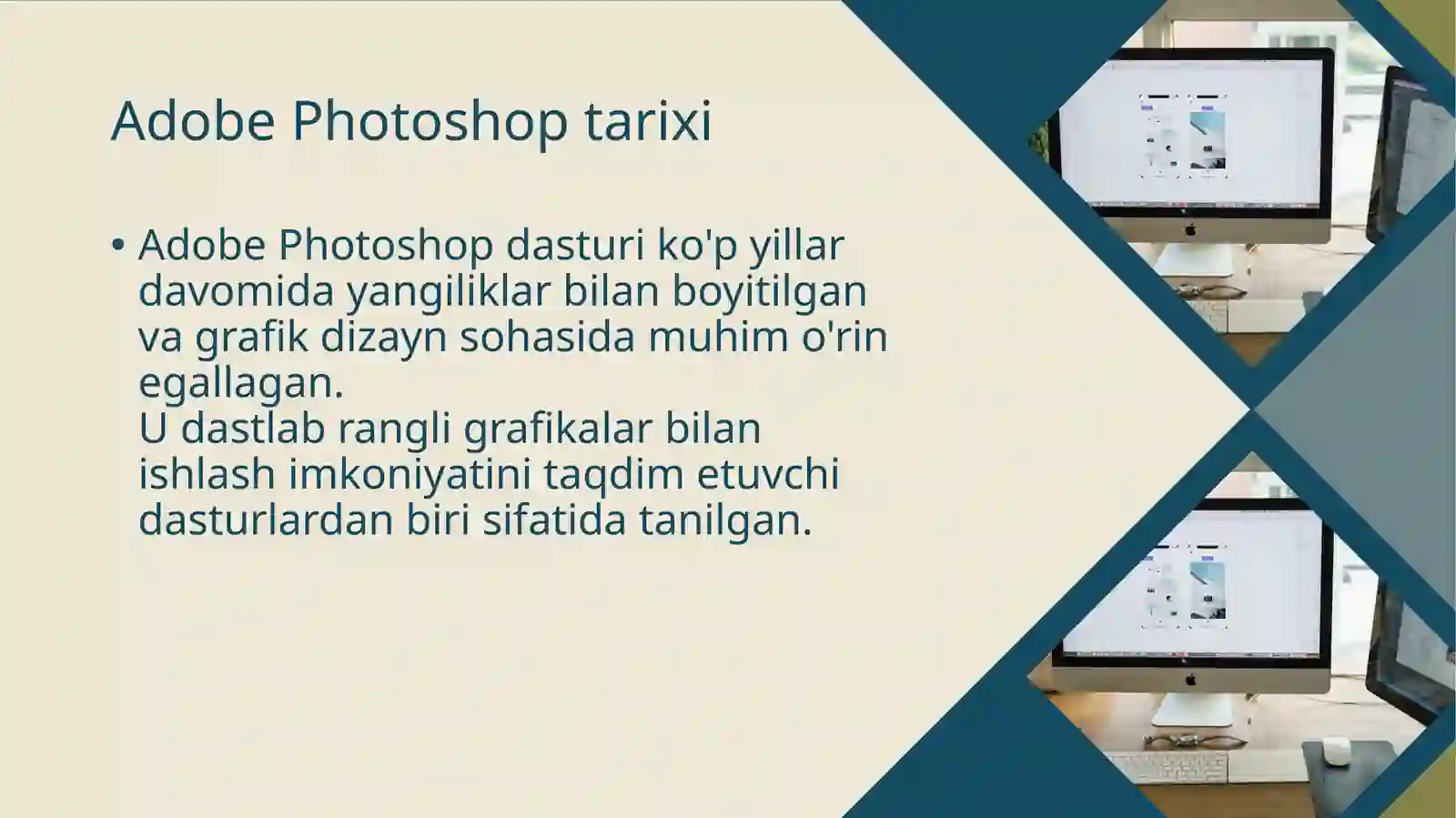 Adobe Photoshop dasturida 2D rasmlar chizish