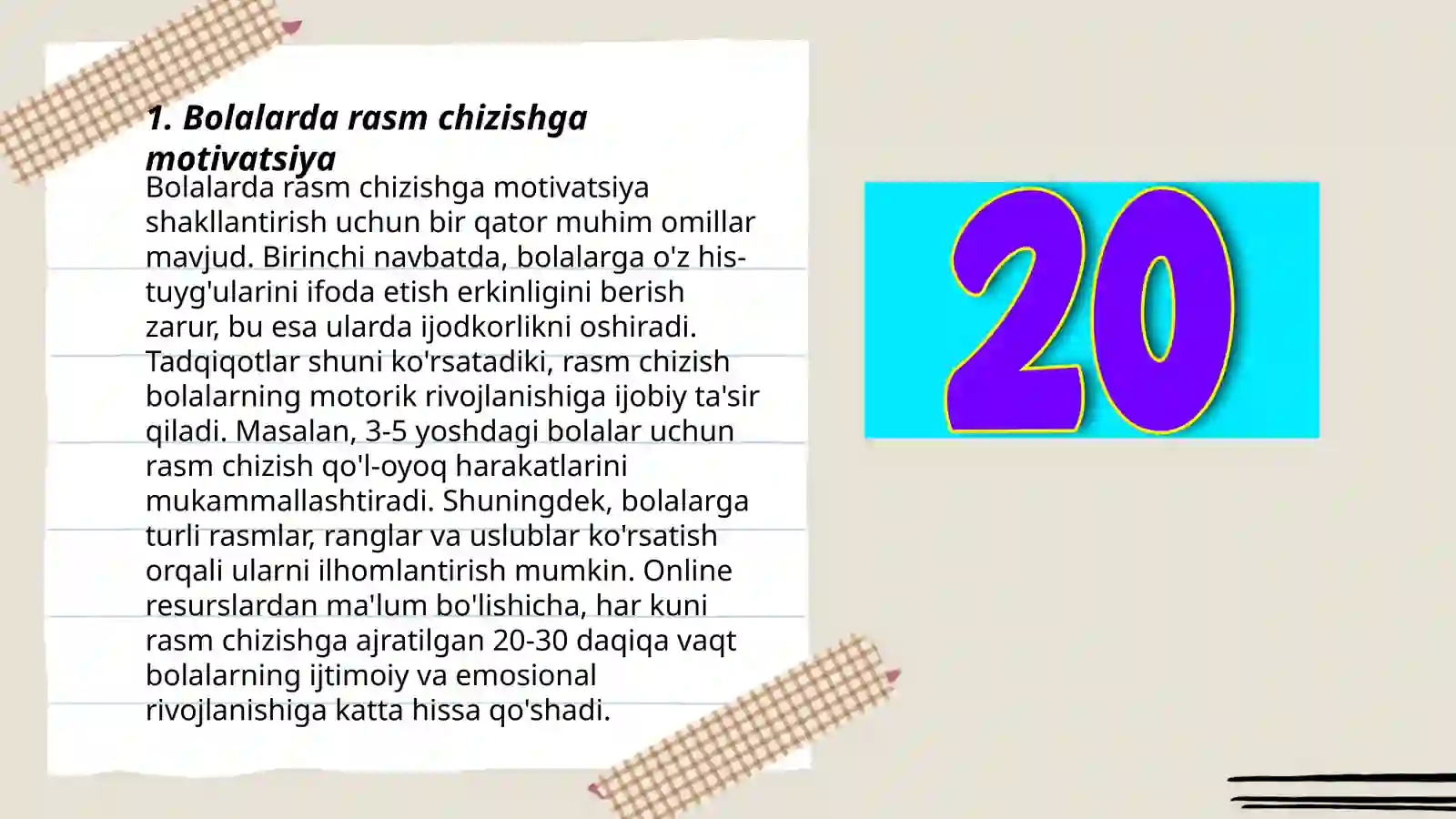 Bolalarda turli xil usullarda rasm chizdirish