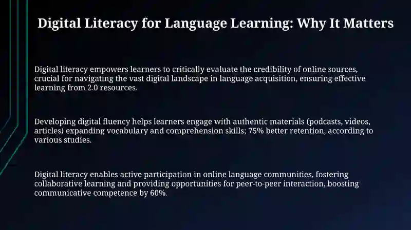 Digital Literacy & Language Learning: An Overview