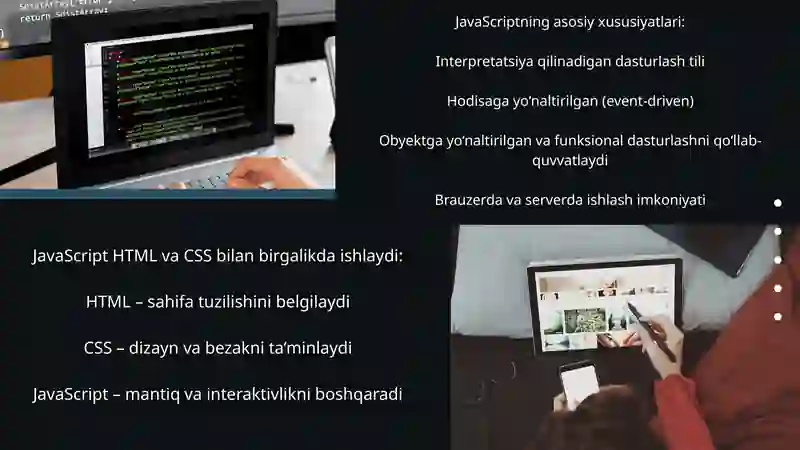 JavaScript asoslari va veb-dasturlash