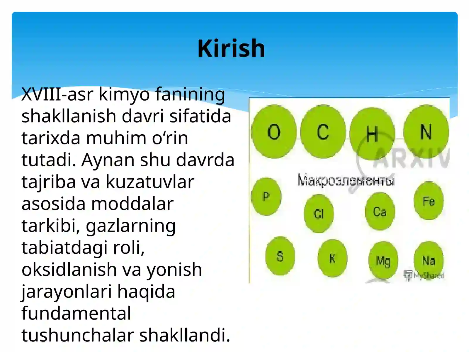 Kavendish, Pristli va Sheele kashfiyotlari. XVIII-asrda oksidlanish va ...