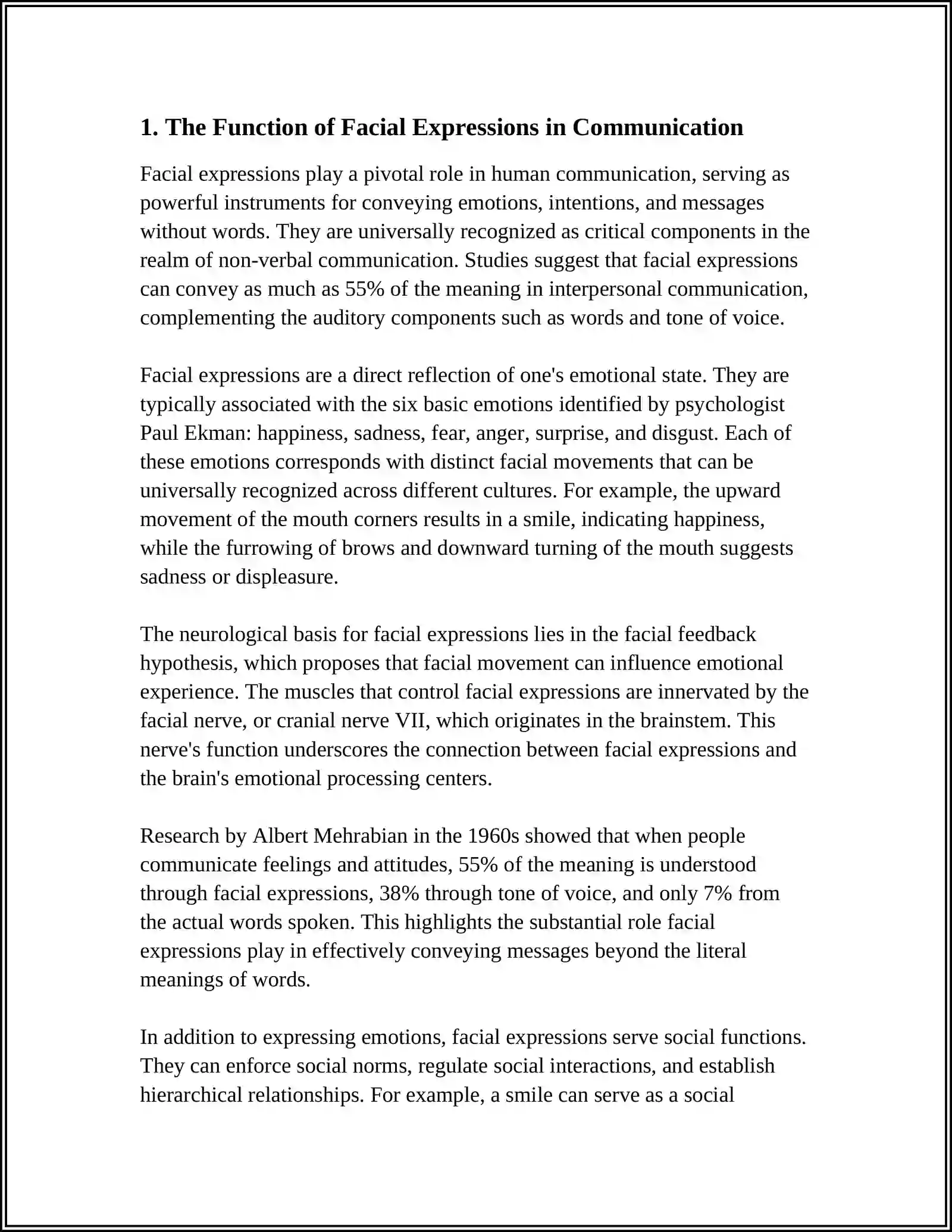 THE ROLE OF EXPRESSIONS IN LANGUAGE