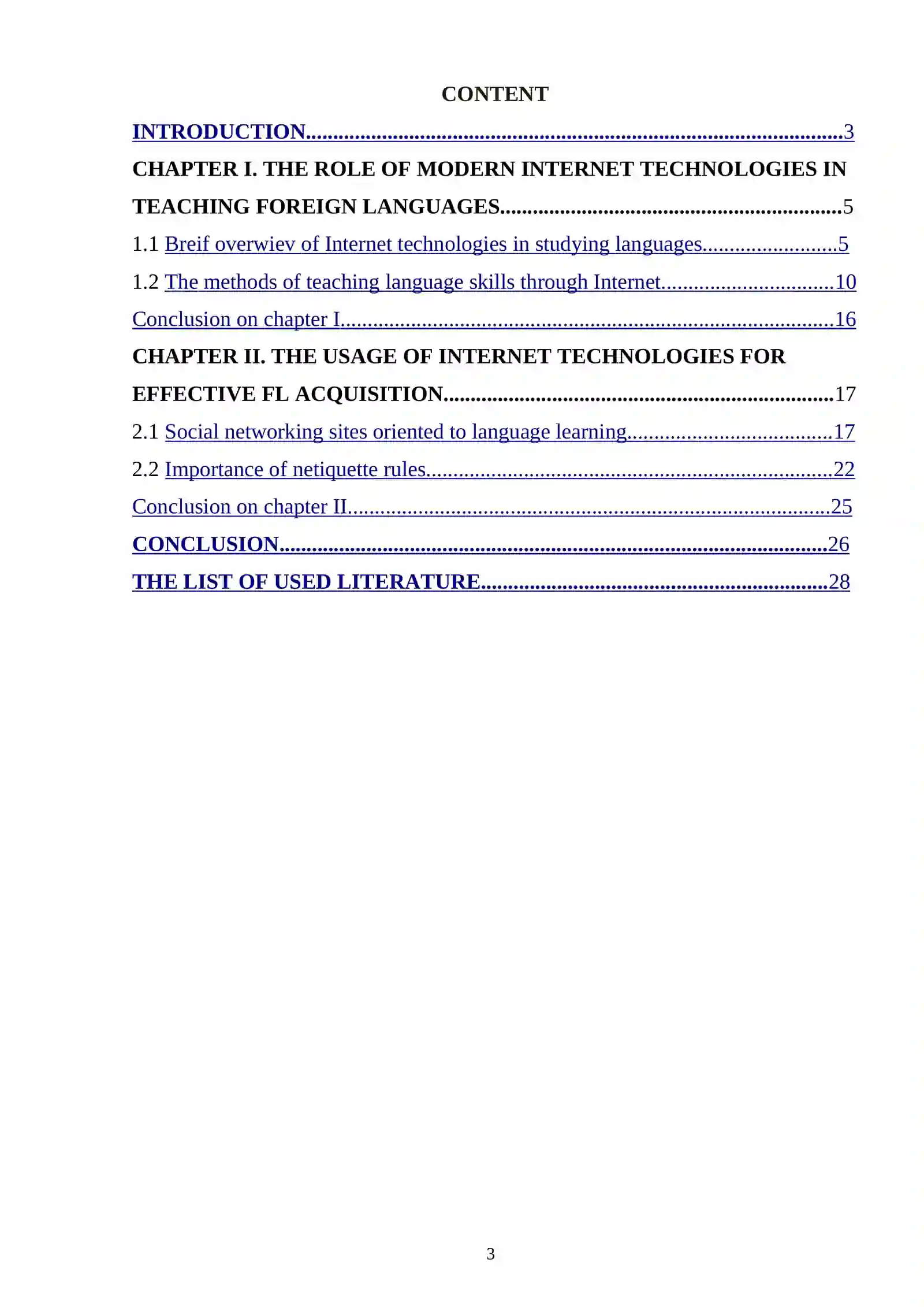 POSSIBILITIES OF INTEGRATING INTERNET TECHNOLOGIES INTO THE EDUCATIONAL ...