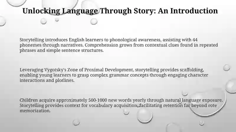 Storytelling as a tool for teaching english to young learners