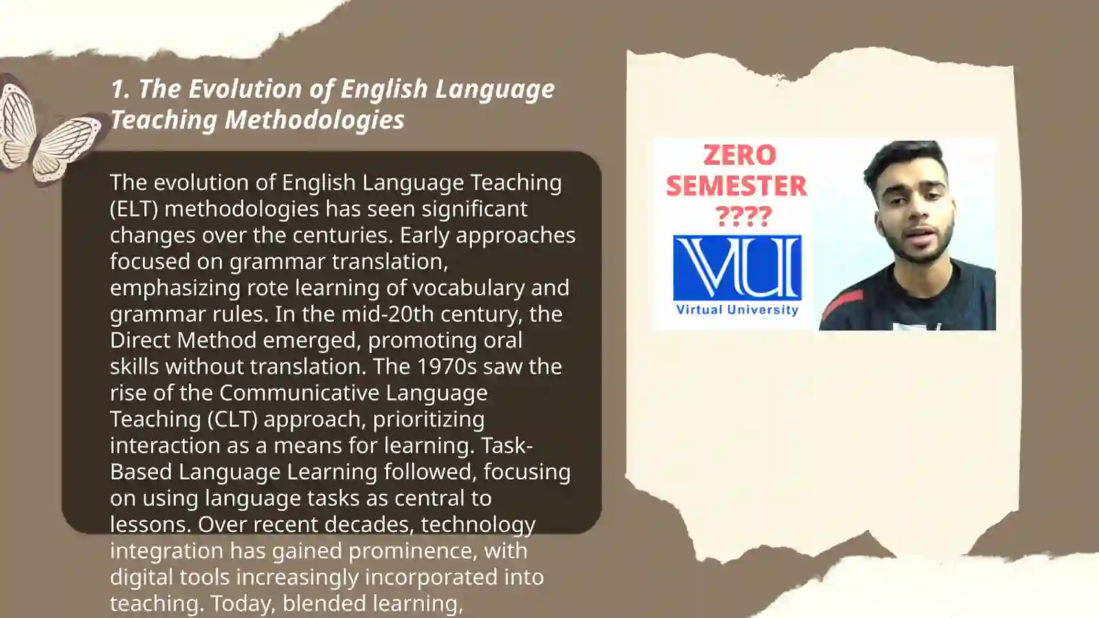 Plan: 1. The Evolution of English Language Teaching Methodologies 2 ...