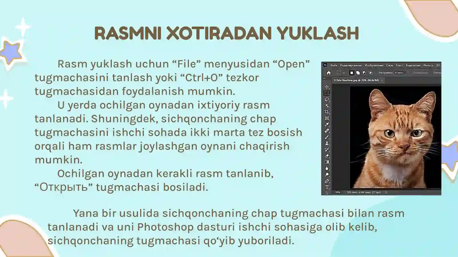 RASM SOHASINI BELGILASH, KESIBOLISH VA RANG BERISH USULLARI 14-dars