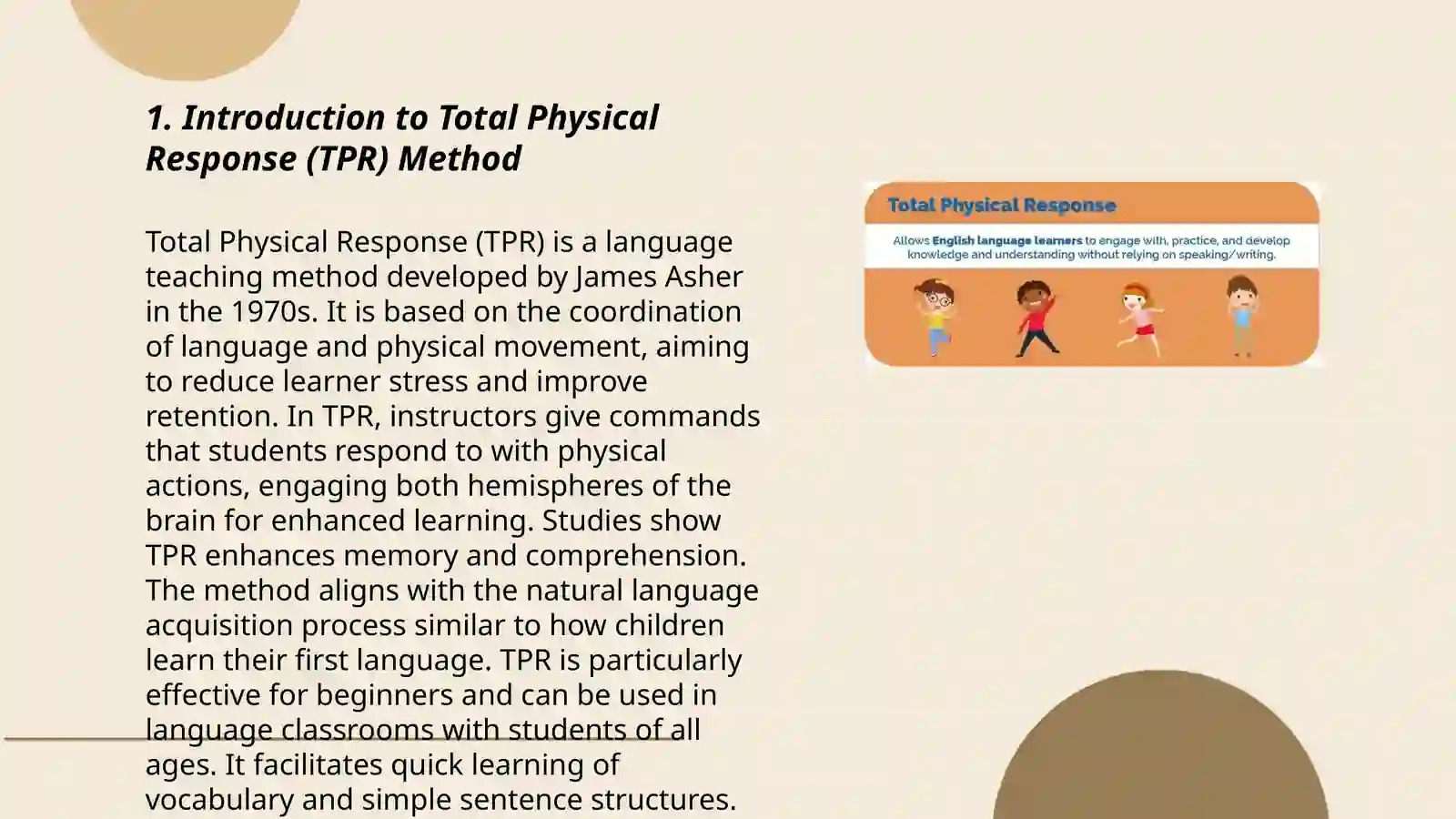 Total Physical Response (TPR) Method in Improving English Vocabulary ...